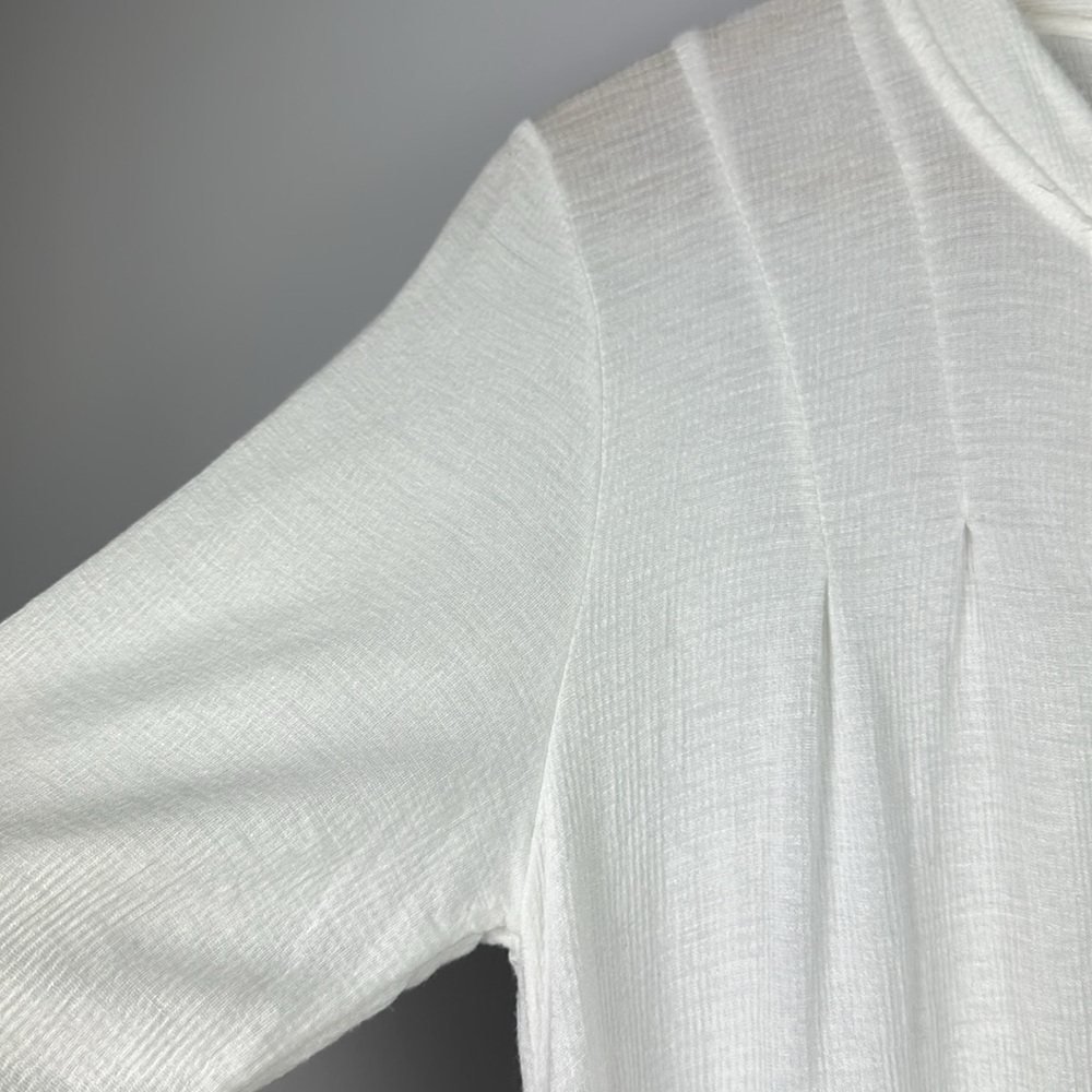 Free People Your Girl White Flounce Hem Textured Tunic Top Size S Mini Dress - Picture 14 of 16